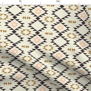 Kilim Fabric - Southwestern Golden Boho by Kimsa - Boho Southwest Baby Nursery Home Decor Neutral Cotton Fabric by the Yard with Spoonflower