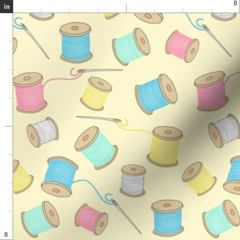 Spools Fabric Sewing Notions 4 Spools of Thread by Hazel Etsy