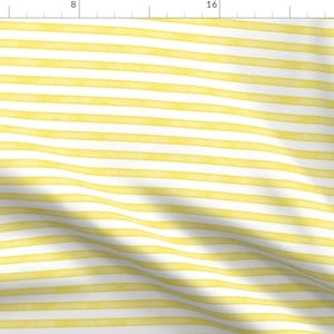Yellow Stripes Fabric - Salted Watercolor Stripes Yellow By Ivieclothco - Stripes Nursery Fashion Cotton Fabric By The Yard With Spoonflower