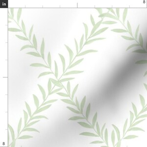 Spring Fabric - Leafy Trellis by danika_herrick - Garden Leaf Vine Green White Fabric by the Yard by Spoonflower image 3