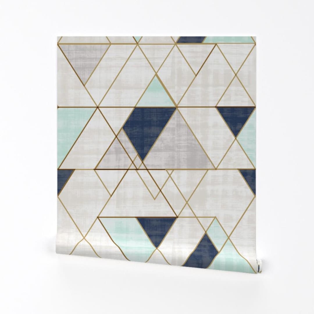 Anne Deus Patchworkstoffe Ausverkauf Geometrische Dreieck Tapete