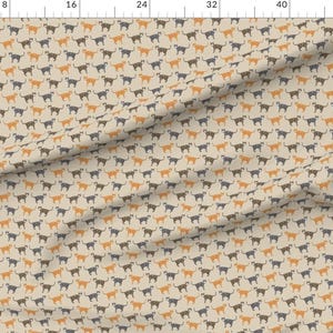 Tabby Cat Fabric - Cats Tabby Tan By Petfriendly - Modern Decor Orange Brown Tabby Cat Pet Cotton Fabric By The Yard With Spoonflower afbeelding 2