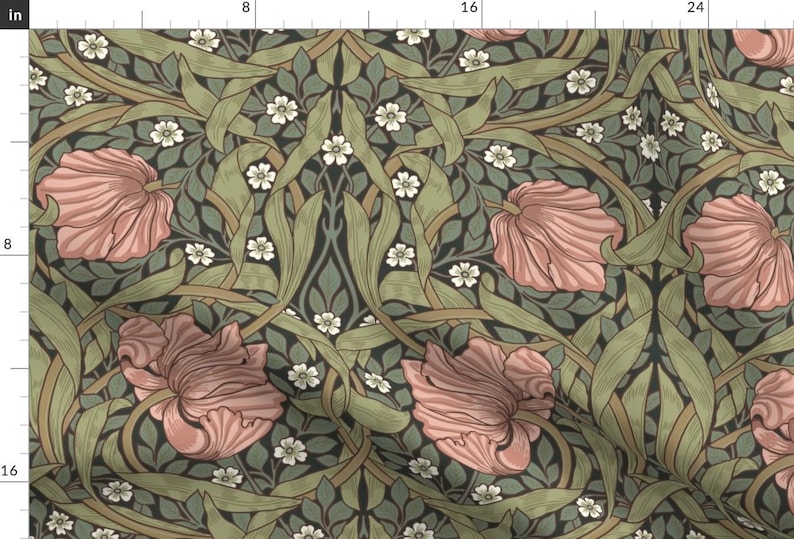 Victorian Floral Fabric - Pimpernel by utart - William Morris Antique Vintage Historical Timeless Classic Fabric by the Yard by Spoonflower image 1