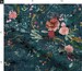 Boho Floral Fabric - Fable Floral Teal Jumbo By Nouveau Bohemian - Pink Roses Wildflower Romantic Cotton Fabric By The Yard With Spoonflower 