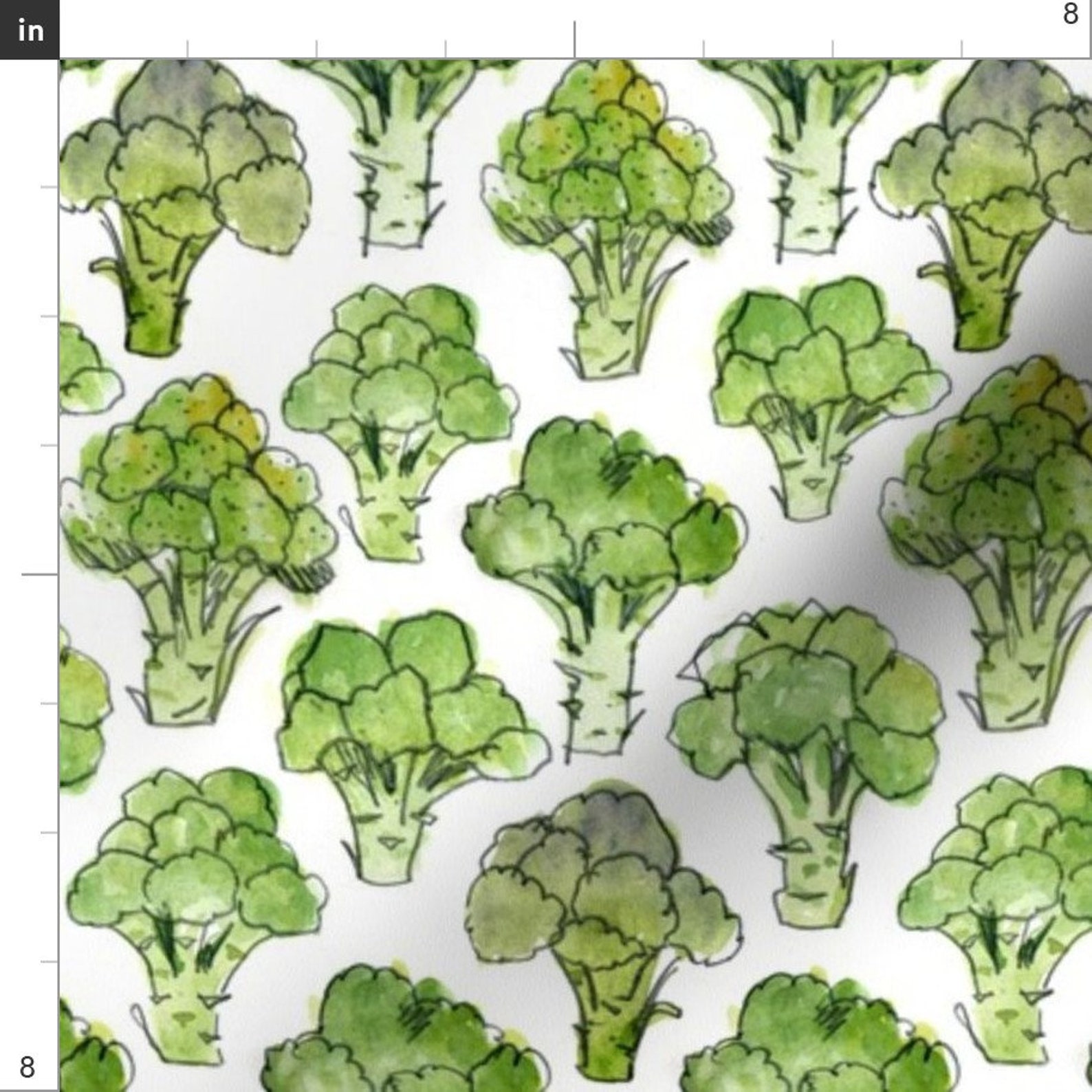 Broccoli Fabric Broccoli Formal by Crumpetsandcrabsticks Etsy