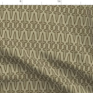 Dagger Fabric - Daggers By Siya - Dagger Sword Knife Weapon Medieval Knight Arms Stab Blade Cotton Fabric By The Yard With Spoonflower