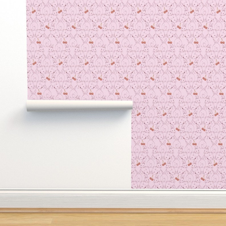Bunny Tails Wallpaper Bunny Tails and Cherries by Nelvis - Etsy