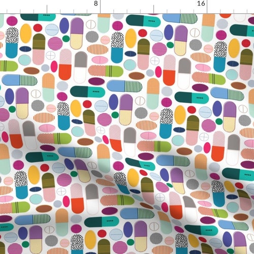 Medical Pills Fabric Take Two and Call Me in the Morning by Etsy