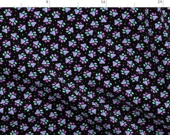 Aquarellstoff – Aquarell-Hundepfoten von mariafaithgarcia – Hundepfoten-Pfotenabdruck-Welpen-Hundehalstuchstoff in großen Mengen bei Spoonflower