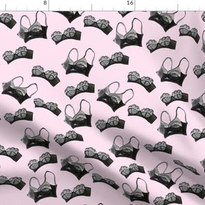 Bra Fabric - Brassiere By Trizzuto - Women&#39;s Lady Bra Cotton Fabric By The Yard With Spoonflower