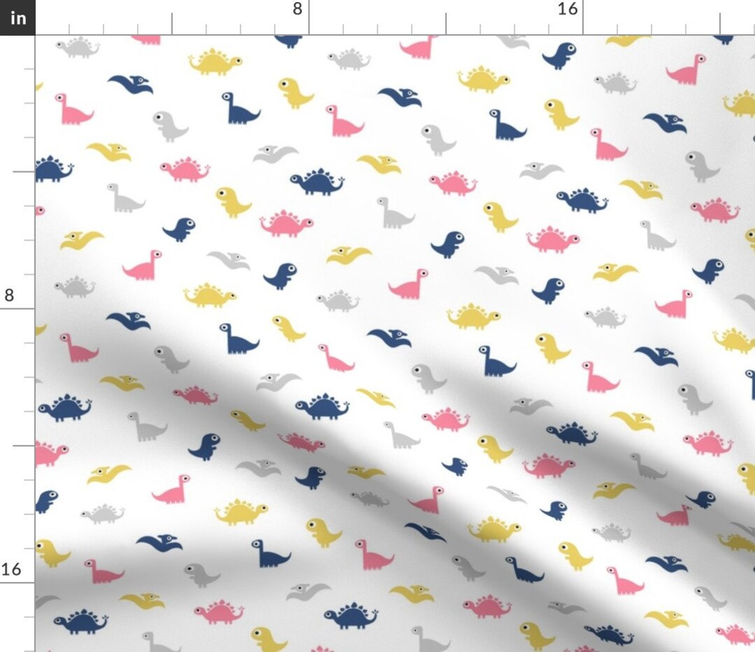 Baby Girl Dinosaur Nursery Fabric Dino Print by Etsy