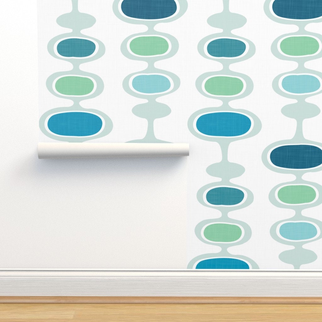 Retro Mcm Wallpaper Palm Springs Bubbles By Luciafontes Etsy Hong Kong