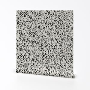Verwijderbaar peel-and-Stick-behang met luipaardprint - zwart wit safari wild dier - muurkunst muurdecoratie - luipaard vetgedrukt door holli_zollinger