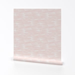 Baby Pink Wallpaper - Pink Watercolor Strokes By Ivieclothco - Blush Nursery Abstract Removable Self Adhesive Wallpaper Roll by Spoonflower