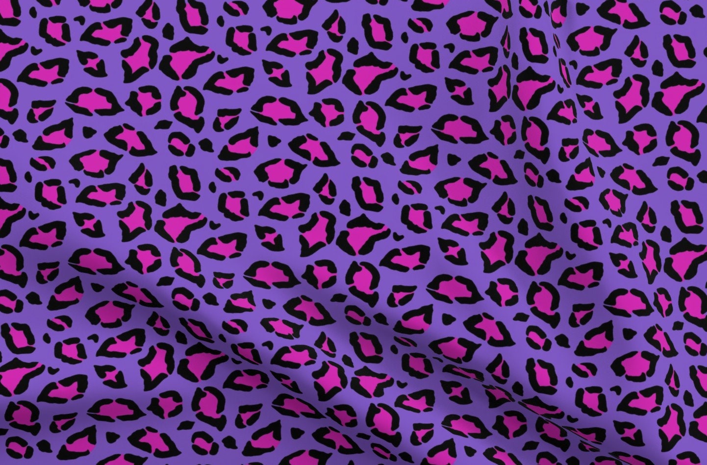 Purple and Hot Pink Leopard Print Fabric Leopard Print Hot | Etsy
