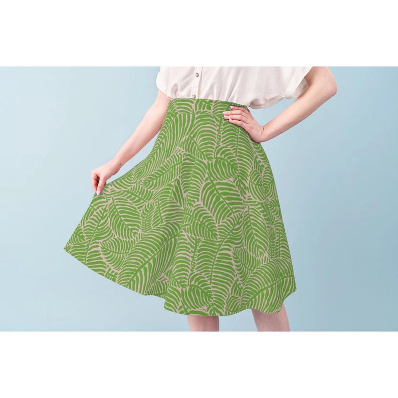 Green Frond Apparel Fabric - Vintage Palm Beach by theprimefloridian - Tree Citron Florida Preppy Coastal Clothing Fabric by Spoonflower image 4
