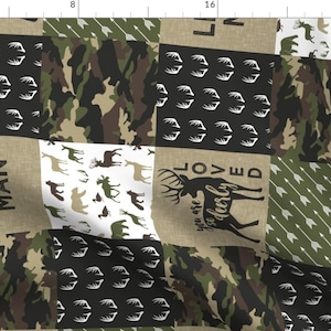 Camouflage Fabric - Little Man - Woodland Wholecloth Rotated By Littlearrowdesign - Camouflage Cotton Fabric By The Yard With Spoonflower