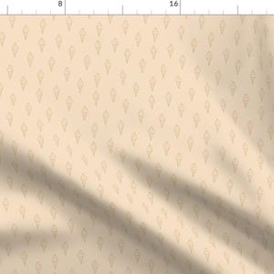 Boho Ice Cream Fabric - Ice Cream Cone  by sunday_babes - Neutral Beige Tan Summer Sweet Treat Soft-serve Fabric by the Yard by Spoonflower