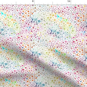 Rainbow Galaxy Fabric - Star Rainbow By Emmaallardsmith - Watercolor Rainbow Nursery Decor Cotton Fabric By The Yard With Spoonflower