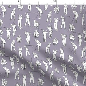 Golf Sports Fabric - Golf On Light Purple By Landpenguin - Golfers Club Sports Summer Resort Cotton Fabric By The Yard With Spoonflower