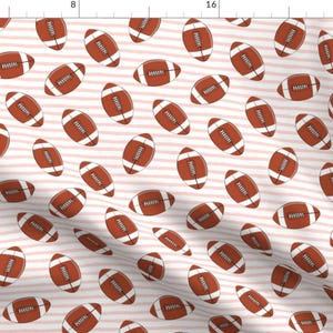 College Football Fabric - College Football (Rose Stripes) By Littlearrowdesign - College Football Cotton Fabric By The Yard With Spoonflower
