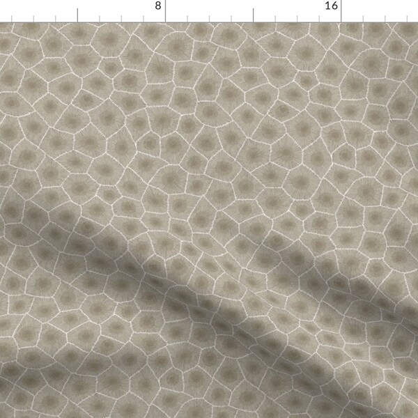 Petoskey Fabric - Petoskey Stone - Natural By Weavingmajor - Neutral Natural Nature Stone Cotton Fabric By The Yard With Spoonflower