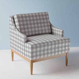 Plaid Upholstery Fabric- Grey Plaid by jokalodesigns - Grey Check Buffalo Plaid Picnic Country Chic   Fabric By The Yard With Spoonflower
