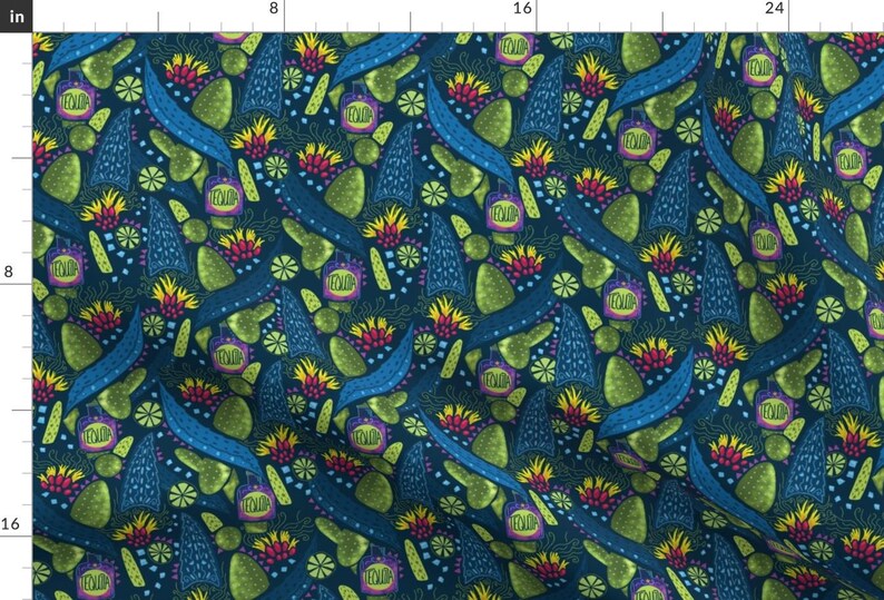 Agave Tequila Fabric Tequila Dreams Small By Katie Hayes Tequila Drink