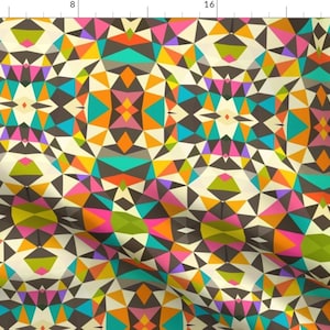 Bold Modern Aztec Fabric - Mod Tribal By Beththompsonart - Bright Abstract Geometric Cotton Fabric By The Yard With Spoonflower