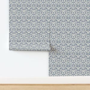Victorian Floral Peel and Stick Wallpaper - English Garden William Morris - Removable Wall Decor Art - Sunflower Blue by wbbeardie image 4
