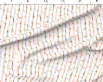 Christmas Extra Wide Sateen Fabric Holidays Festive Whimsical Colorful Girly Fabric By The Yard Wiggly Ribbons And Bows by thegingerllama
