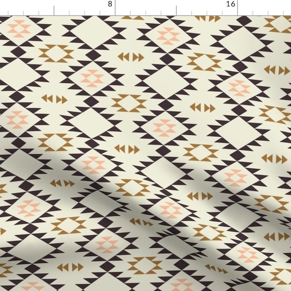 Kilim Fabric - Southwestern Golden Boho by Kimsa - Boho Southwest Baby Nursery Home Decor Neutral Cotton Fabric by the Yard with Spoonflower