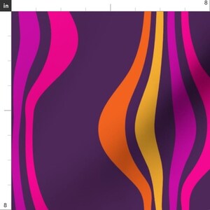 Groovy 1970s Fabric - Grape Expectations by delfuneum - Hot Pink Bright Colors Retro Seventies Dark Purple Fabric by the Yard by Spoonflower image 3