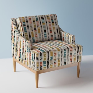 Färgglatt möbeltyg - Moderna ränder av anequ_studio - Flerfärgat tyg från mitten av århundradet, måttbeställt med Spoonflower