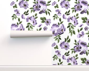 Removable Water-Activated Wallpaper Purple Confetti Party Modern Birthday