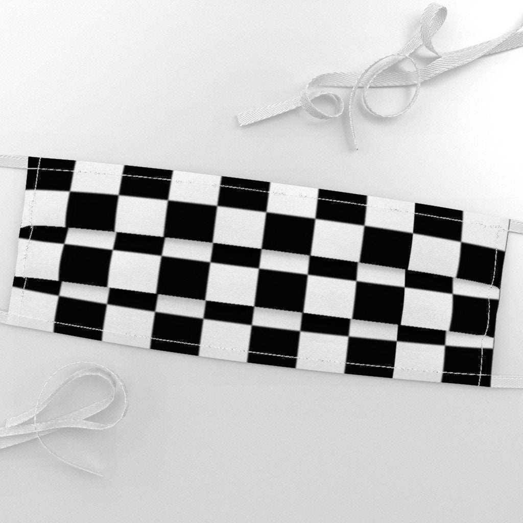 Black and White Check Fabric Checker By Vo_Aka_Virginiao Etsy