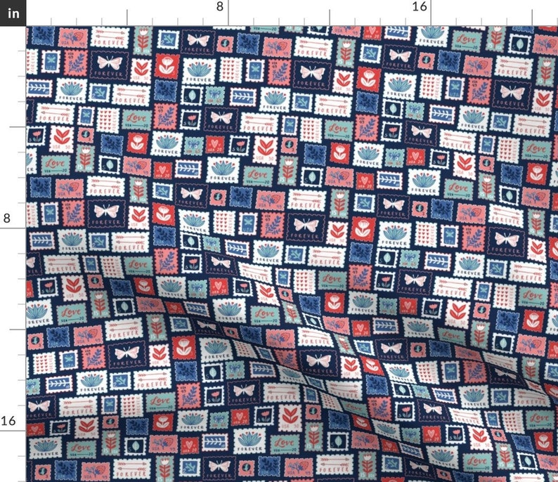 Stamps Fabric Stamps Dark Blue by Kristinnohe Forever Etsy