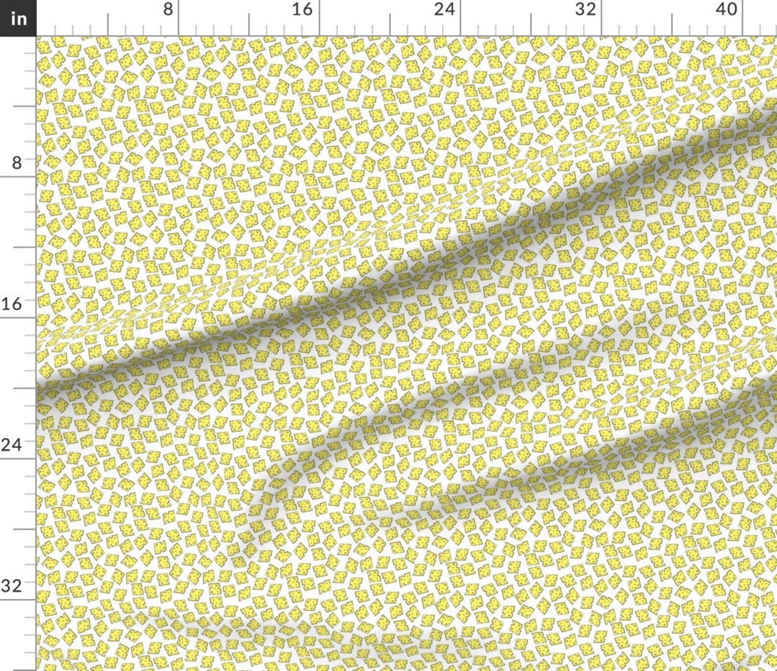 Yellow Cheese Fabric Swiss Cheese By Laurawrightstudio Etsy