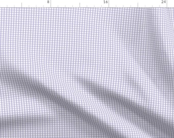 Lavender Gingham Fabric - Gingham Light Purple By Misstiina - Gingham Lavender Purple Checked Cotton Fabric By The Yard With Spoonflower