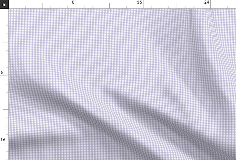 Lavender Gingham Fabric - Gingham Light Purple By Misstiina - Gingham Lavender Purple Checked Cotton Fabric By The Yard With Spoonflower image 1