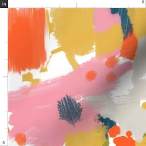 Abstract Modern Fabric - Happiness By Fable Design - Mod Abstract Home Decor Cotton Fabric By The Yard With Spoonflower image 3