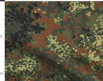 German Camo Fabric - Camo By Ricraynor - German Camouflage Cotton Fabric By The Yard With Spoonflower