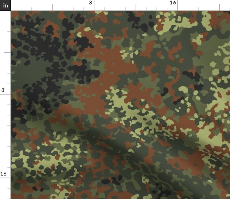 German Camo Fabric Camo By Ricraynor German Camouflage Cotton Fabric By The Yard With Spoonflower image 1