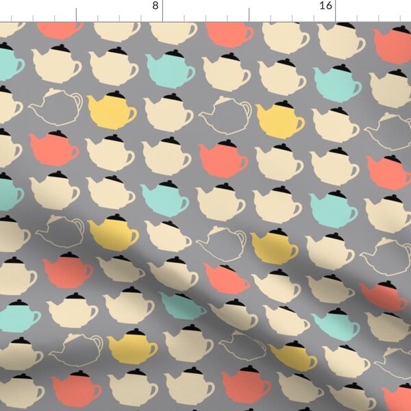 Teapot Fabric Etsy