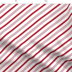 Candy Canes Fabric - Stripes Red On White By Littlearrowdesign Christmas Holiday Winter - Cotton Fabric By The Yard With Spoonflower