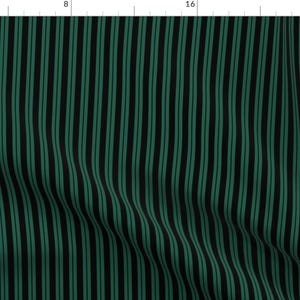 Green Stripe Fabric - Haunted By Mountainflowr - Green Black Halloween Dark Gothic Emerald Decor Cotton Fabric By The Yard With Spoonflower