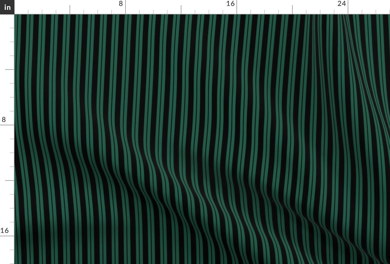Green Stripe Fabric - Haunted By Mountainflowr - Green Black Halloween Dark Gothic Emerald Decor Cotton Fabric By The Yard With Spoonflower
