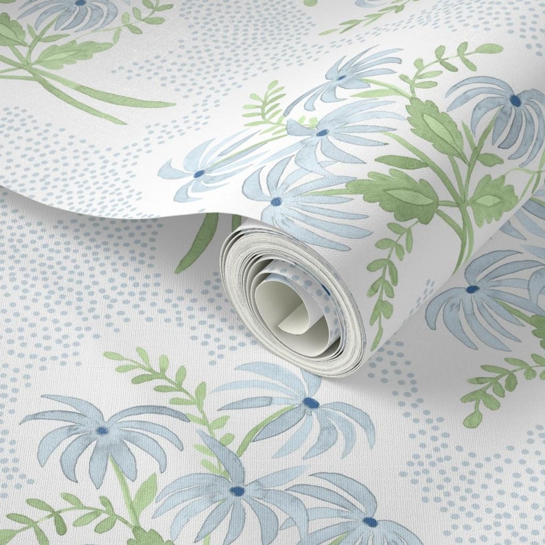 Dainty Floral Peel and Stick Wallpaper - Bouquets Grand Millenial Feminine - Removable Wall Decor Art - Pearl's Bouquet by danika_herrick image 3