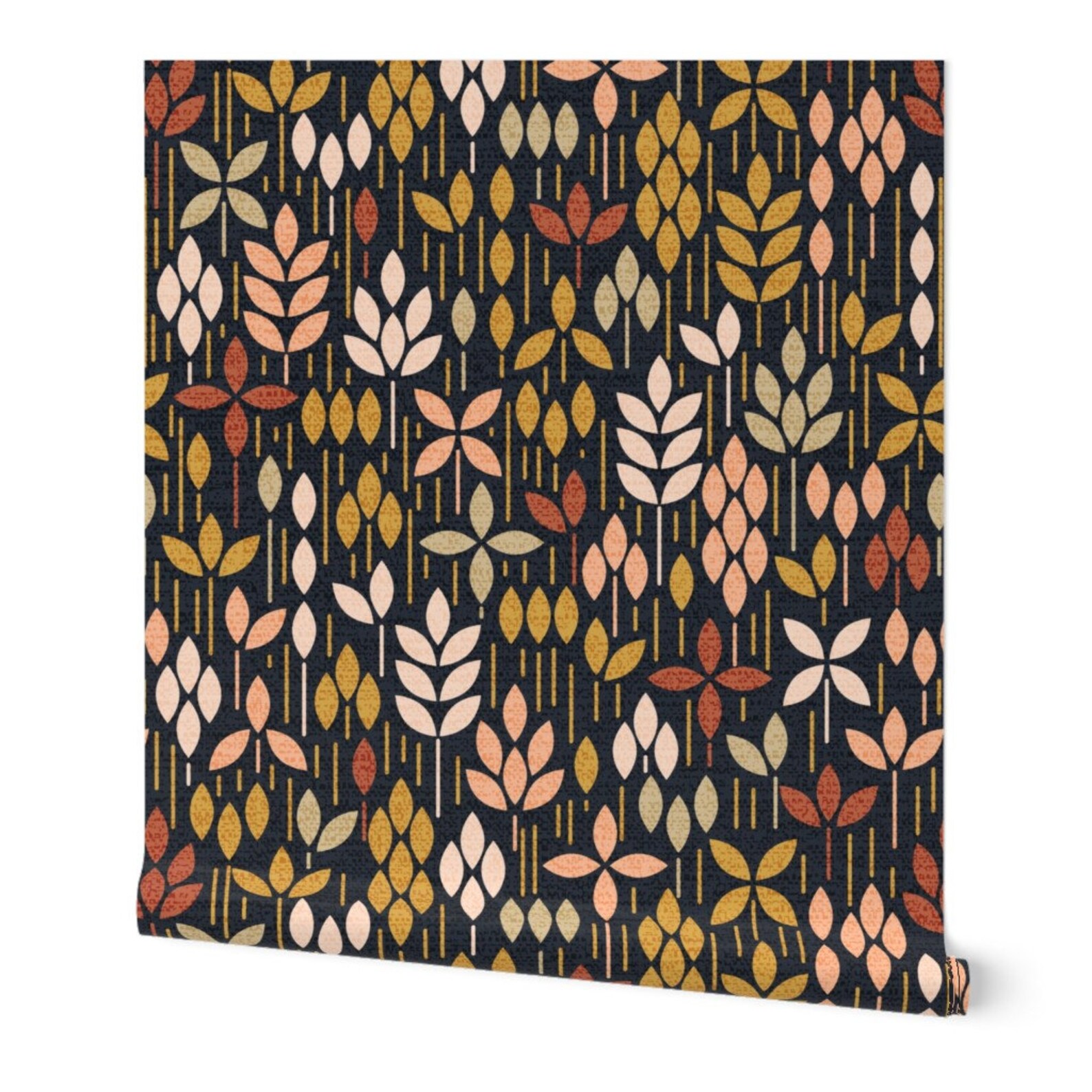 Scandi Floral Wallpaper Scandi Meadow Earthy by Dj-v Gray | Etsy