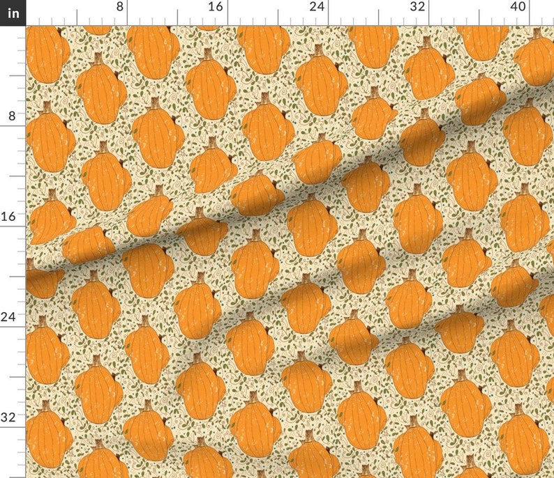 Pumpkin Patch Fabric Pumpkin Patch by Accidental Rabbit - Etsy